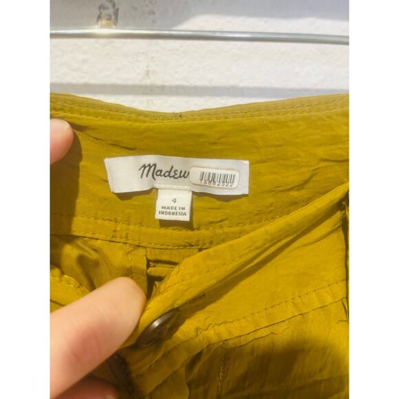 MADEWELL Women's Green Loose Fitting Drapey Wide-Leg Cargo Pants Size 4 - Picture 10 of 11